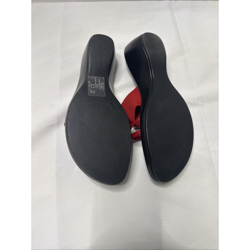 Seychelles Red Wedge Sandals Women's Size 8 - Picture 7 of 7